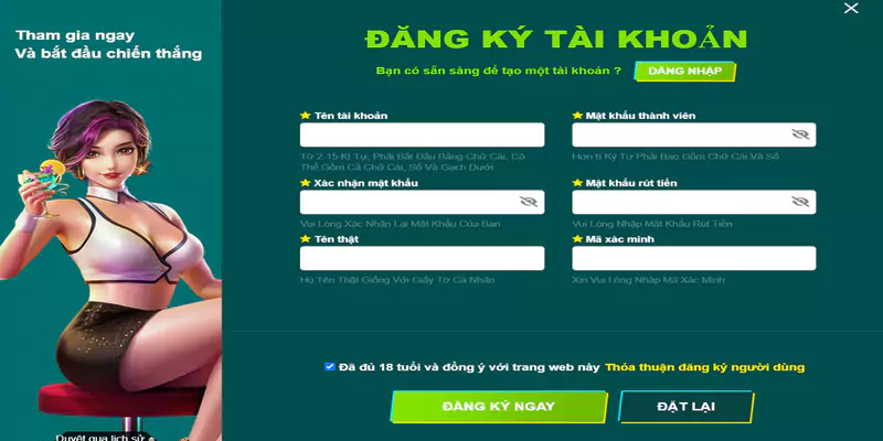 Đăng Ký 69VN - Hướng Dẫn Chi Tiết Nhận Ưu Đãi Lên Tới 169K 2 Biểu mẫu điền thông tin cá nhân cho tài khoản cá cược